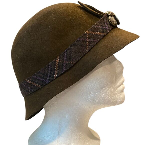 Wool Cloche Hat Womens M/L Retro Lagom Regency Classiccore Scandi Chic Luxury - Picture 3 of 16